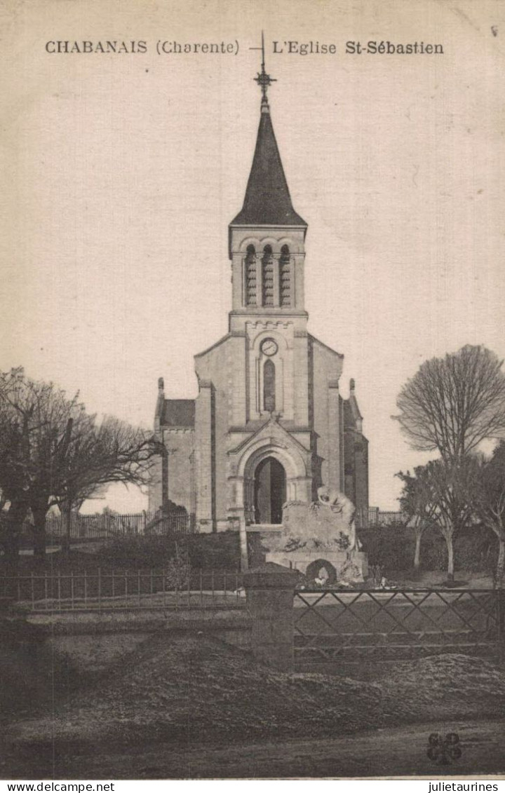 16 CHABANNAIS EGLISE SAINT SEBASTIEN CPA BON ETAT - Autres & Non Classés