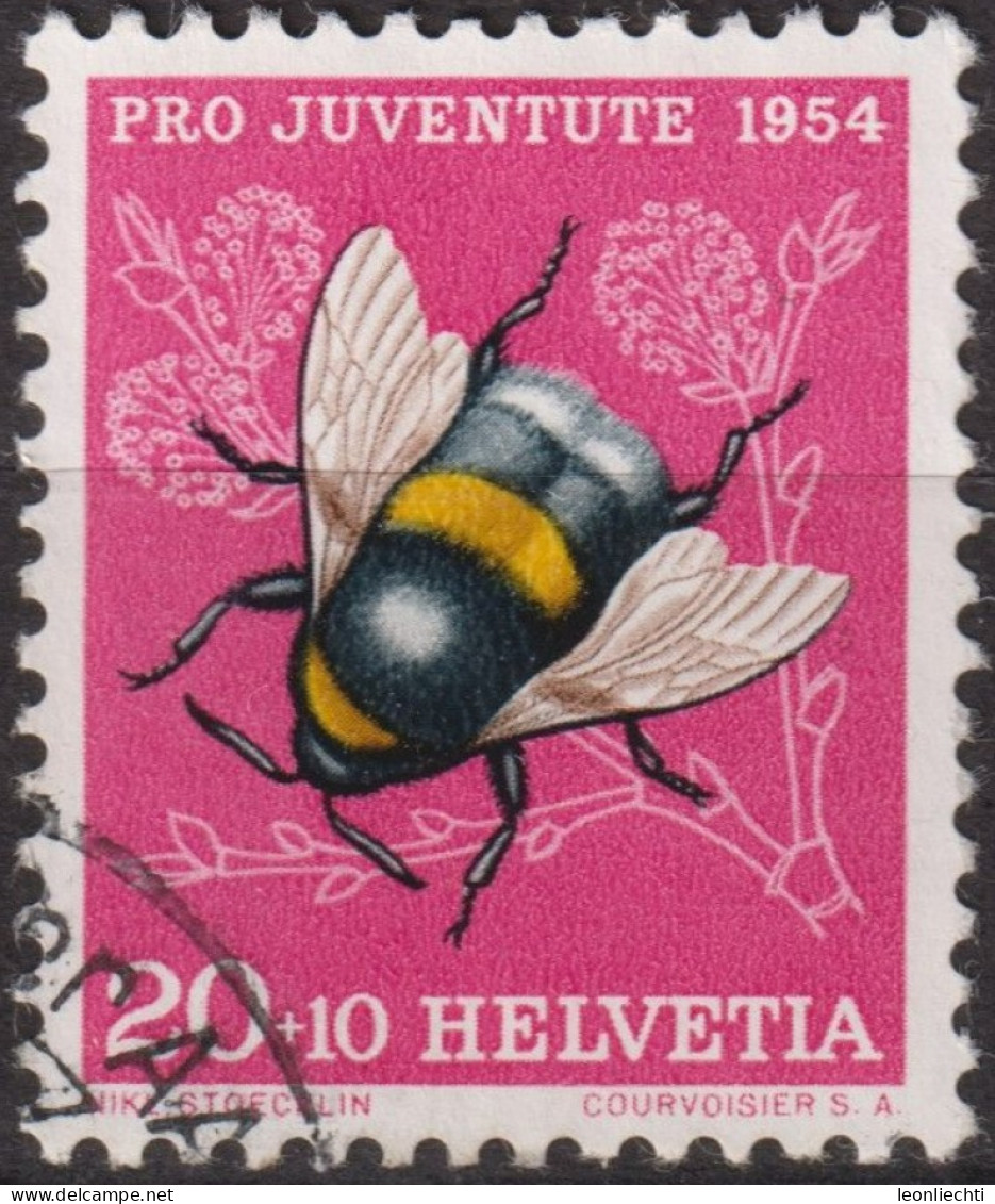 1954 Schweiz Pro Juventute ° Zum:CH J155,Yt:CH 555, Mi:CH 604, Erdhummel, Insekten - Used Stamps