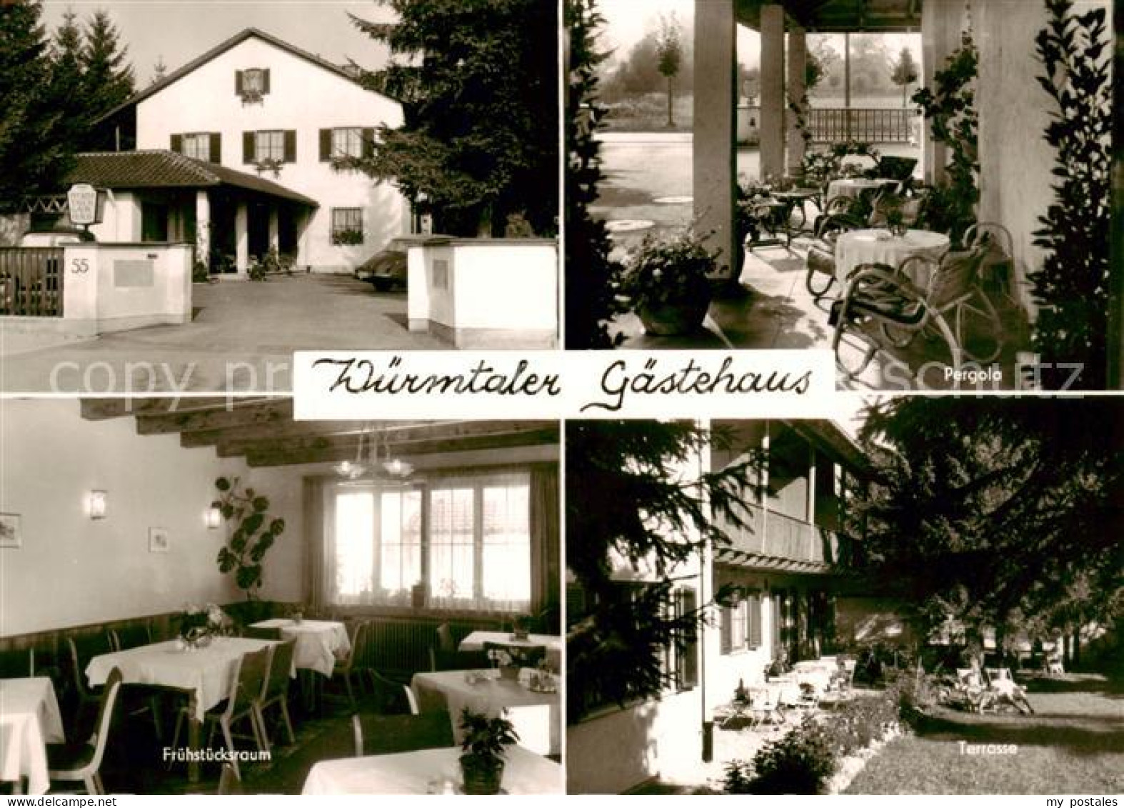 73852782 Graefelfing Wuermtaler Gaestehaus Pergola Fruehstuecksraum Terrasse Gra - Gräfelfing