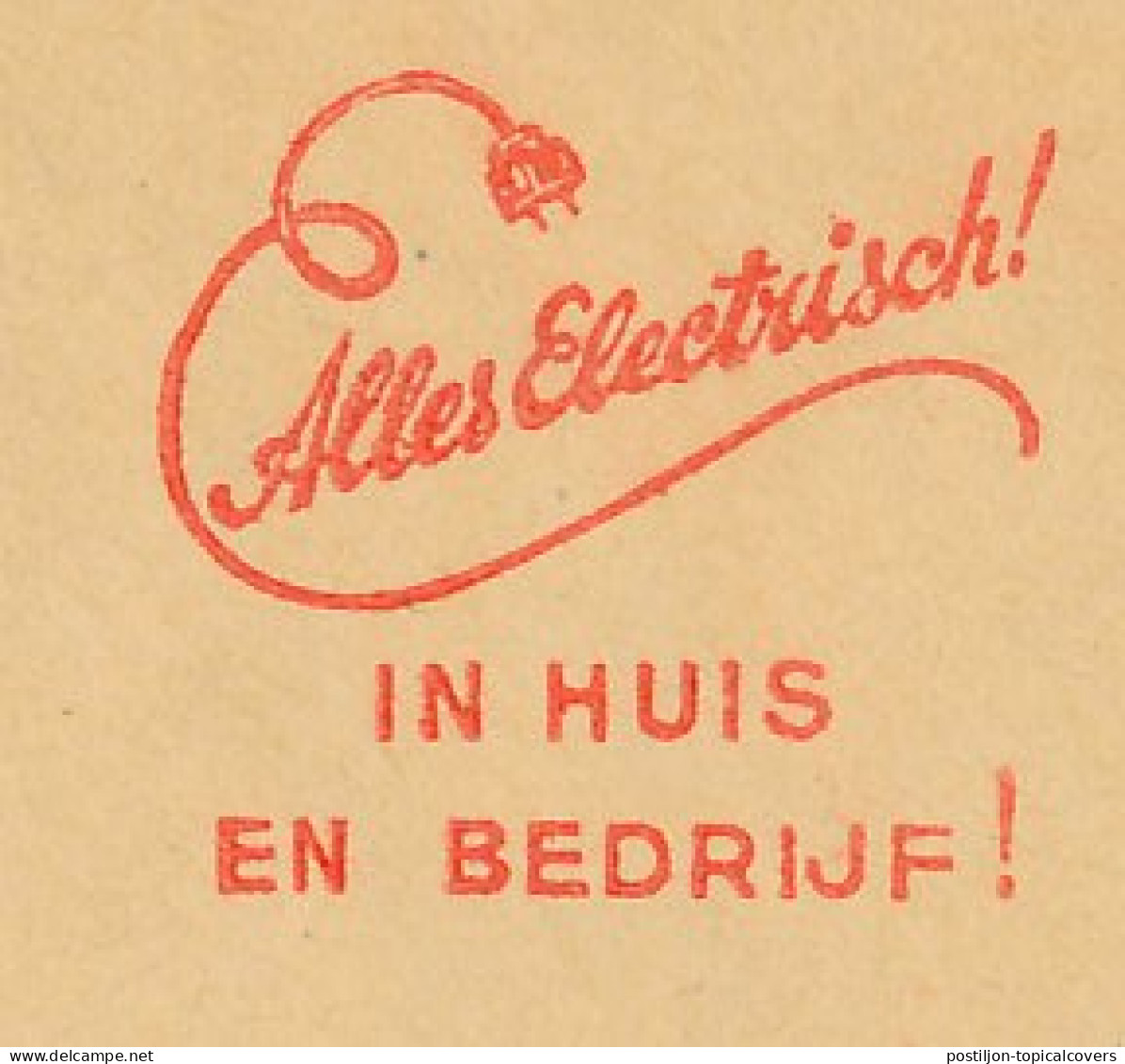 Meter Cover Netherlands 1938 Everything Electric ! - In Home And Business ! Bloemendaal - Electricity