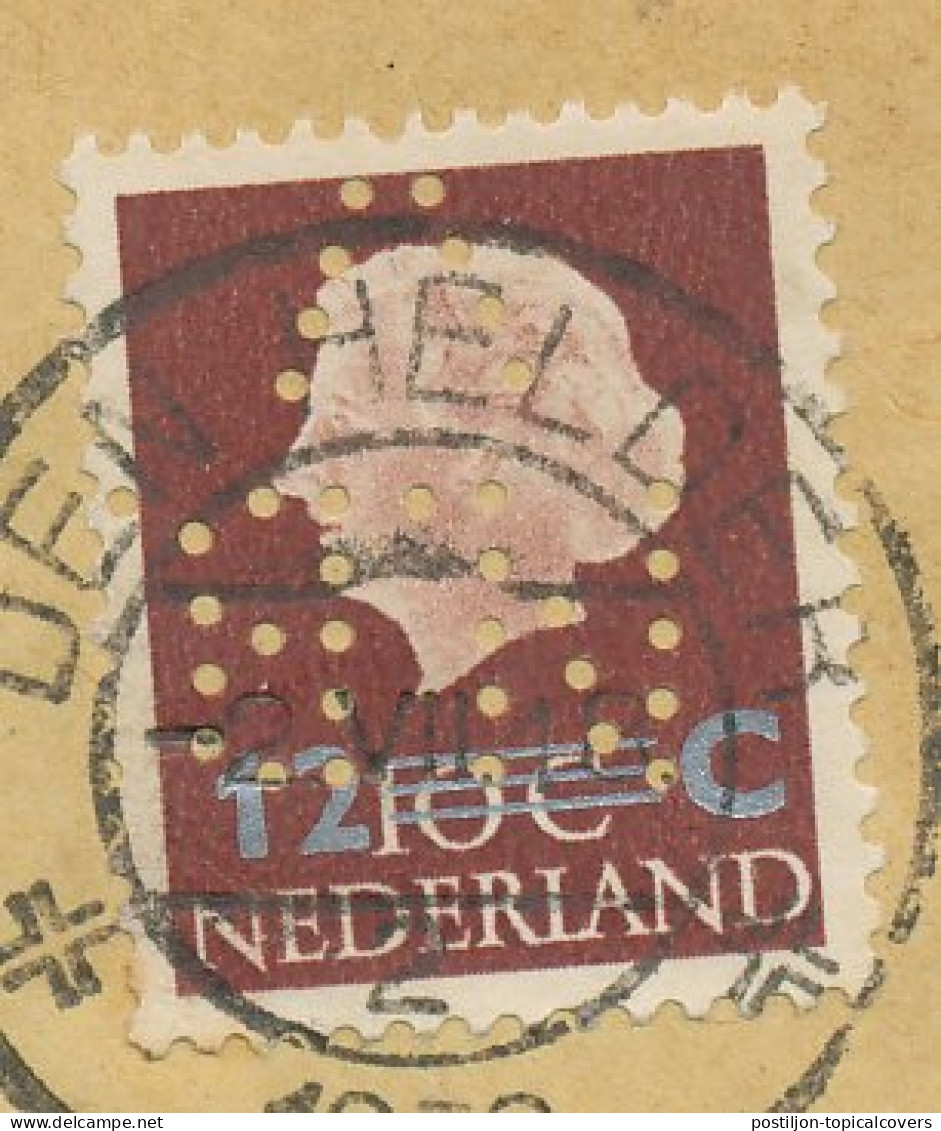 Perfin Verhoeven 499 - N.B.V. - Den Helder 1958 - Non Classés