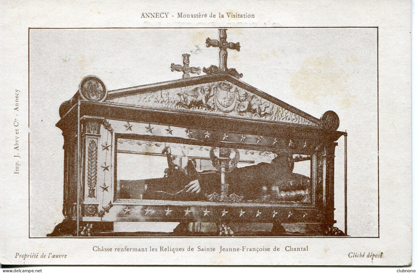 CPA - ANNECY - MONASTERE DE LA VISITATION - CHASSE DES RELIQUES DE STE JEANNE-F. DE CHANTAL - Annecy