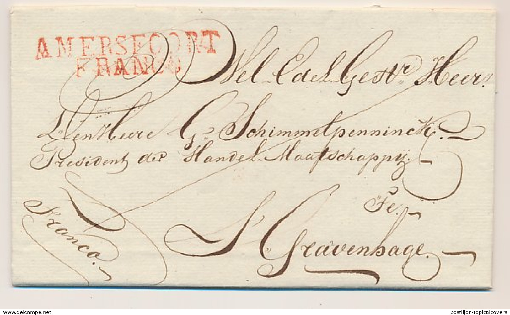 AMERSFOORT FRANCO - S Gravenhage 1829 - ...-1852 Precursori