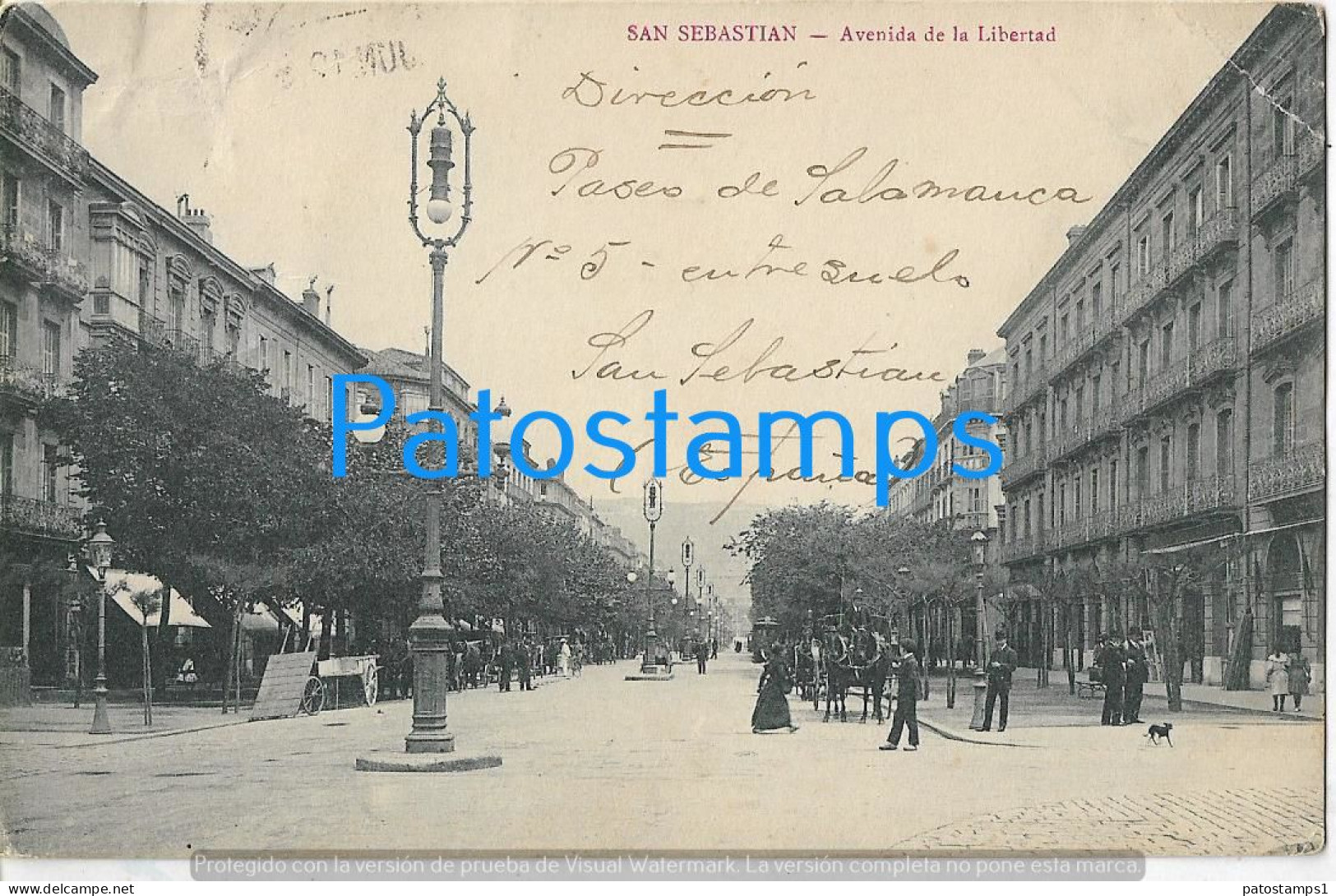 227715 SPAIN ESPAÑA SAN SEBASTIAN VIZCAYA PAIS VASCO AVENIDA DE LA LIBERTAD BREAK POSTAL POSTCARD - Autres & Non Classés