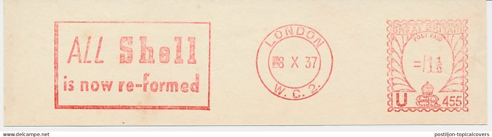Meter Cut GB / UK 1937 Shell - Oil - Autres & Non Classés