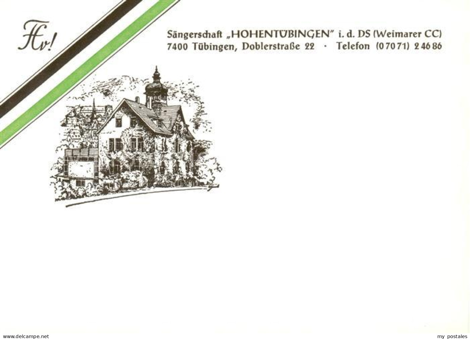 73852768 Tuebingen Saengerschaft Hohentuebingen Zeichnung Tuebingen - Tuebingen