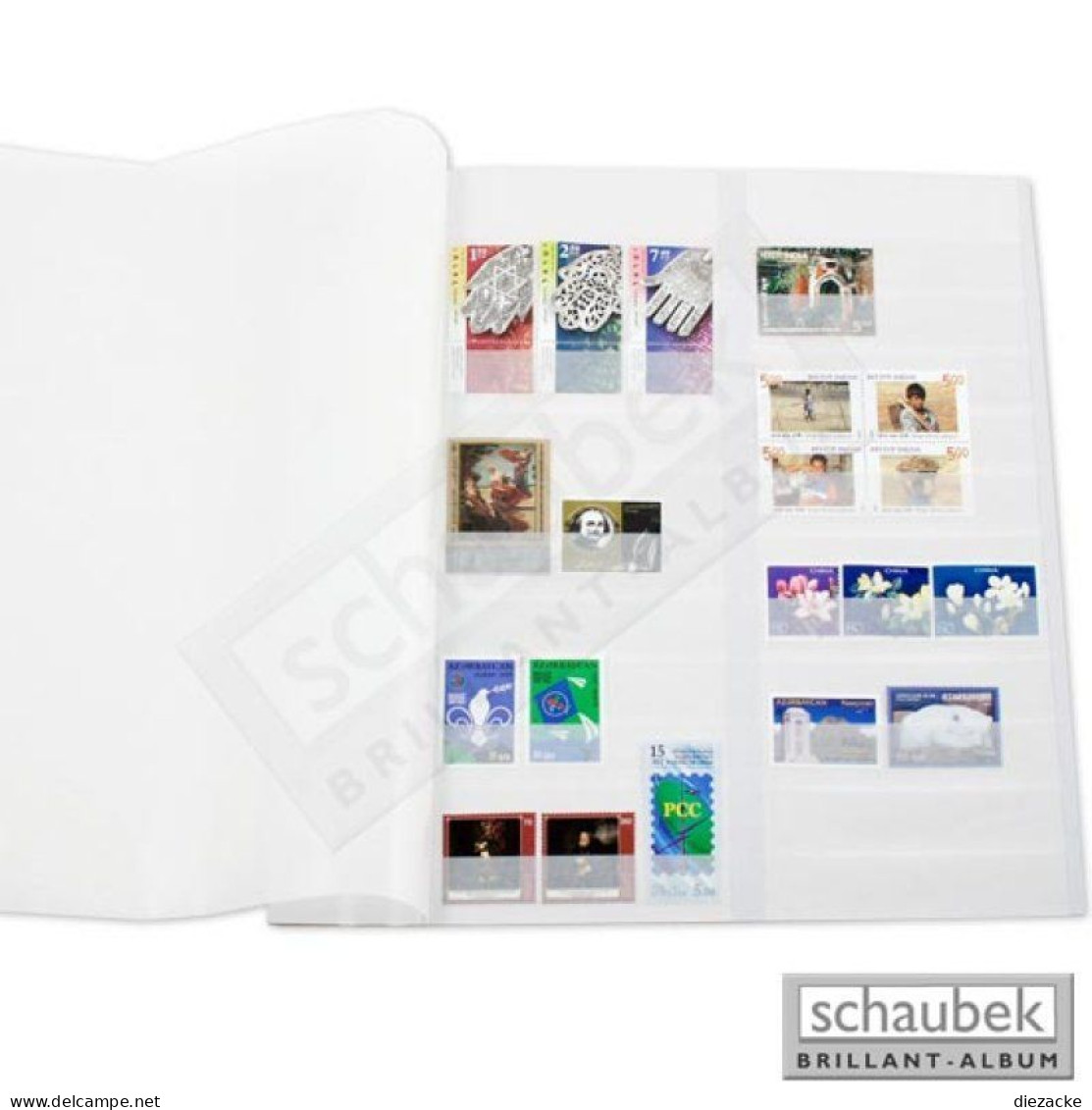 Schaubek Einsteckblätter Donau Eb100 Weiß Mit Mittelstreifen 18 Blatt Neuwertig (VD751 - Other & Unclassified