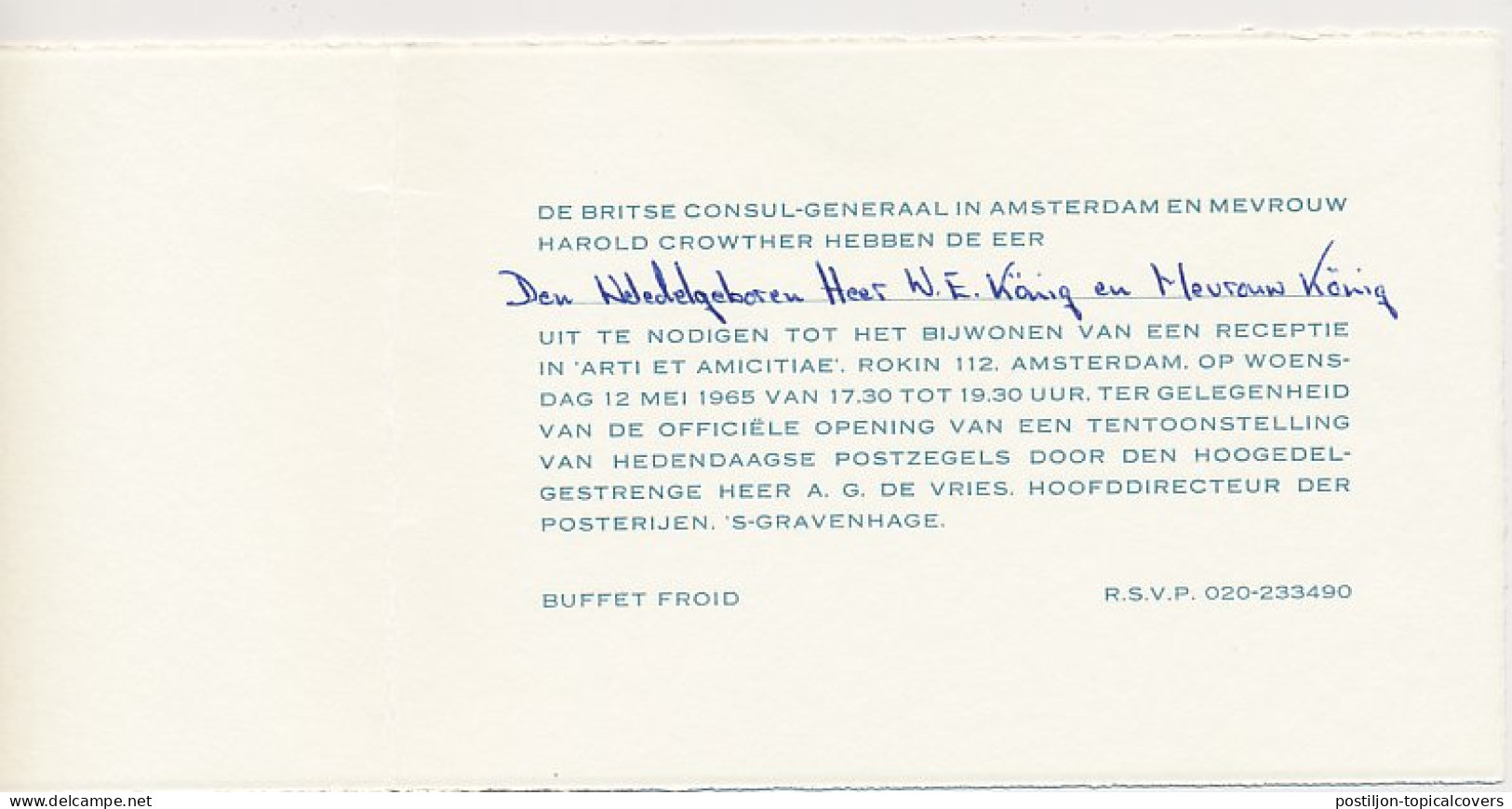 Meter Cover Netherlands 1965 - With Content Stamp Exhibition - British Week In Amsterdam - Autres & Non Classés