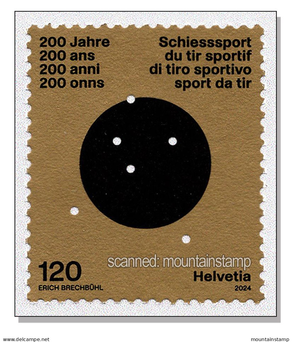 Switzerland 2024 (2/24) 200 Jahre Schiesssportverband - Sport - Shooting Target - Cible - Bersaglio - Schiessen  MNH ** - Ongebruikt