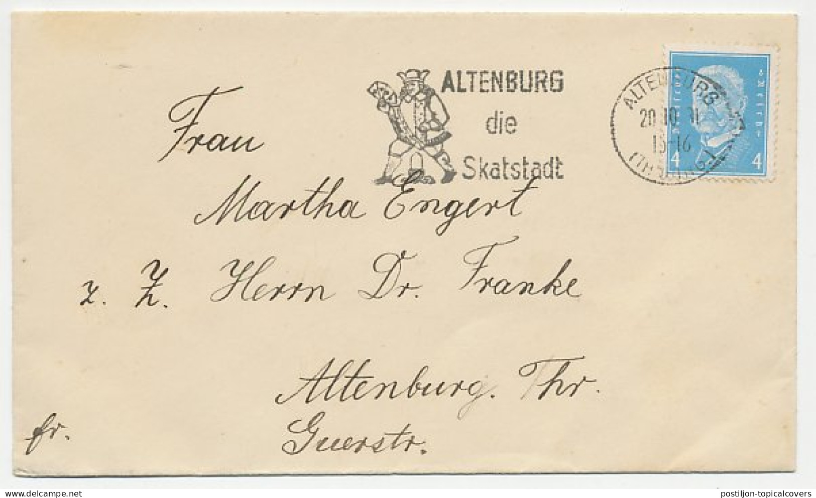 Cover / Postmark Germany 1931 Skat - Cardgame - Altenburg - Unclassified