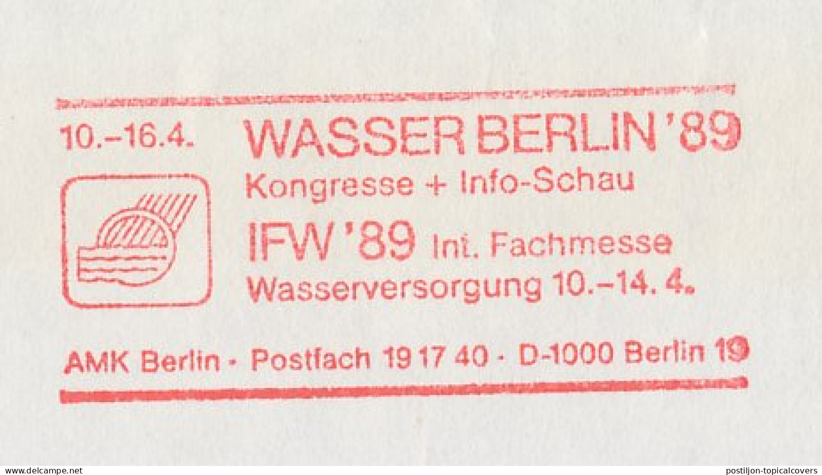 Meter Top Cut Germany 1988 Water Congress - Non Classés