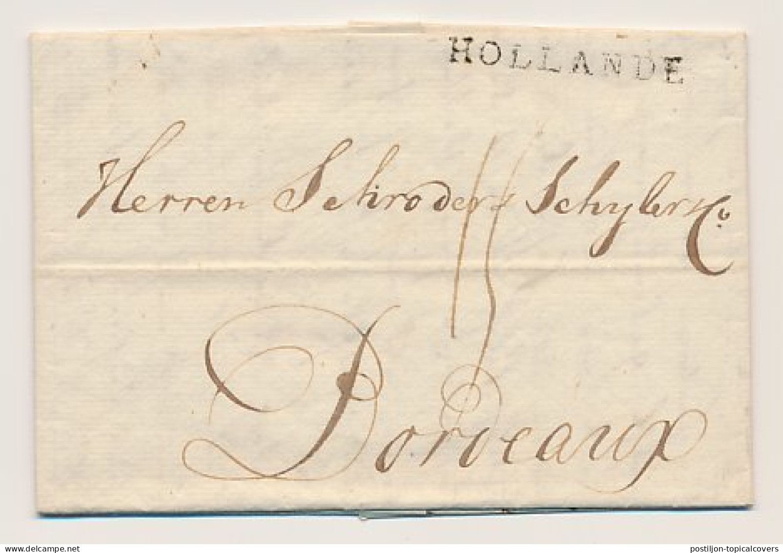 Amsterdam - Bordeaux Frankrijk 1802 - Hollande - ...-1852 Prephilately