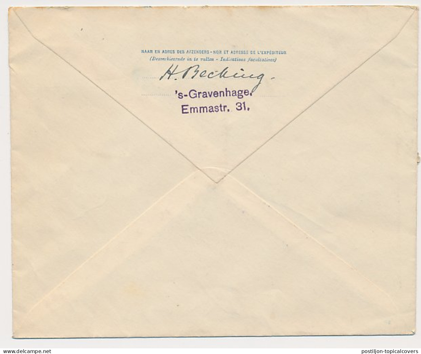 Envelop G. 21 / Bijfrankering Aangetekend S Gravenhage 1921 - Postal Stationery