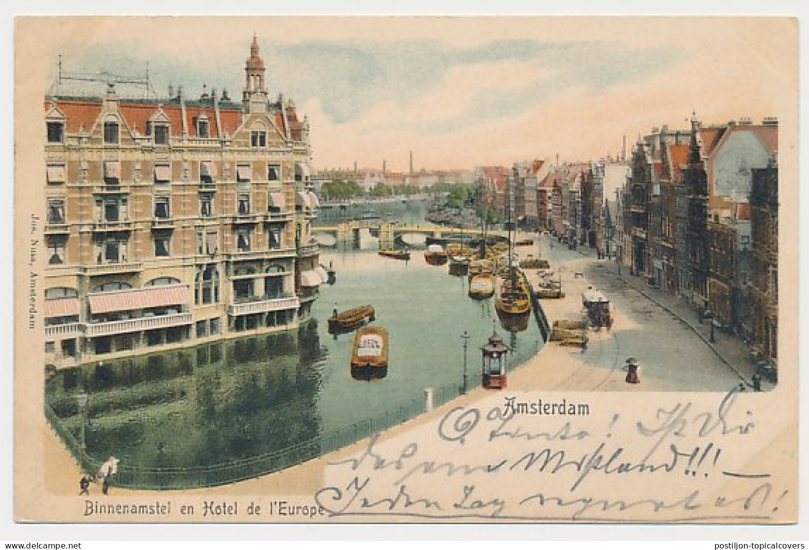 Trein Kleinrondstempel Amsterdam - Antwerpen D 1900 - Storia Postale