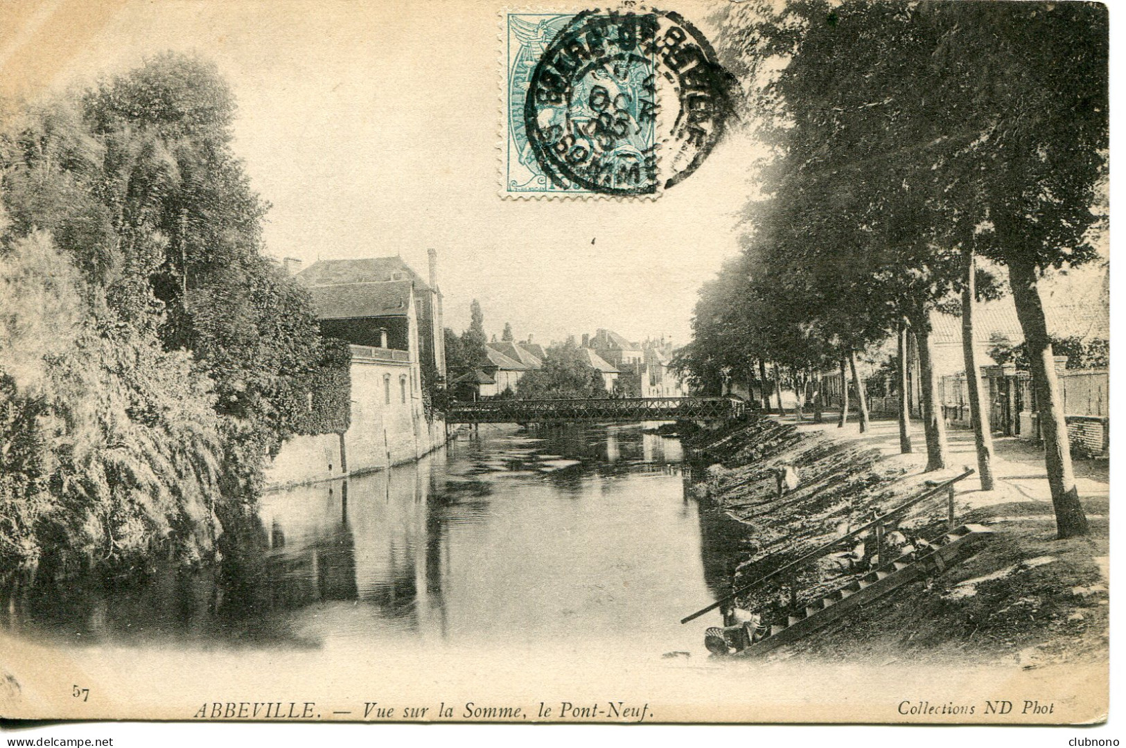 CPA - ABBEVILLE - VUE SUR LA SOMME, LE PONT-NEUF - Abbeville