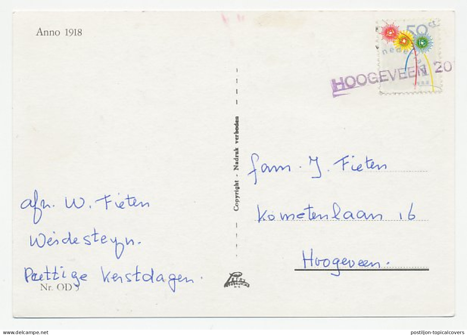 Nieuwjaarshandstempel : Hoogeveen - Non Classificati