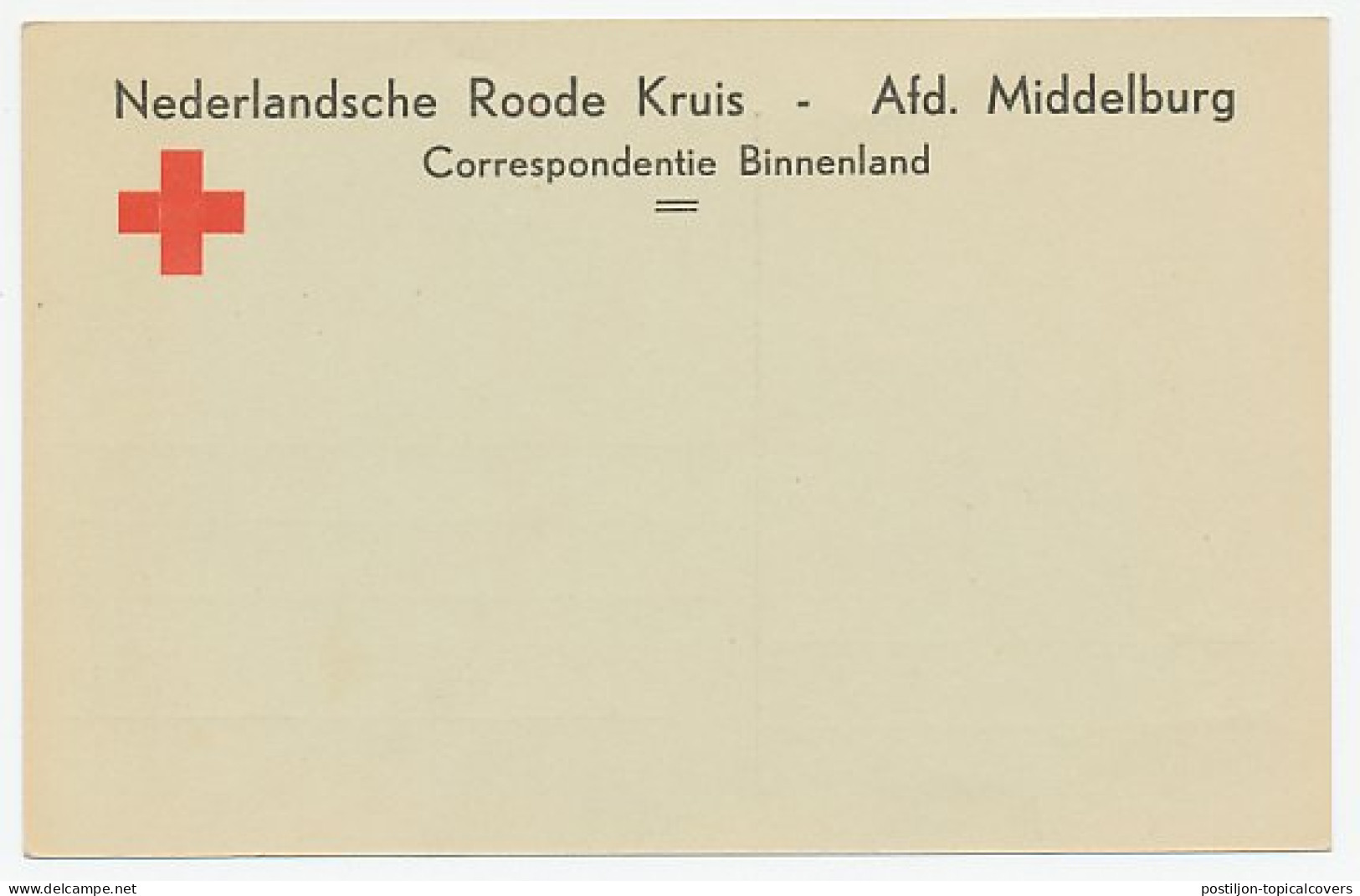 Rode Kruis Correspondentie Kaart WOII - Middelburg - Non Classés