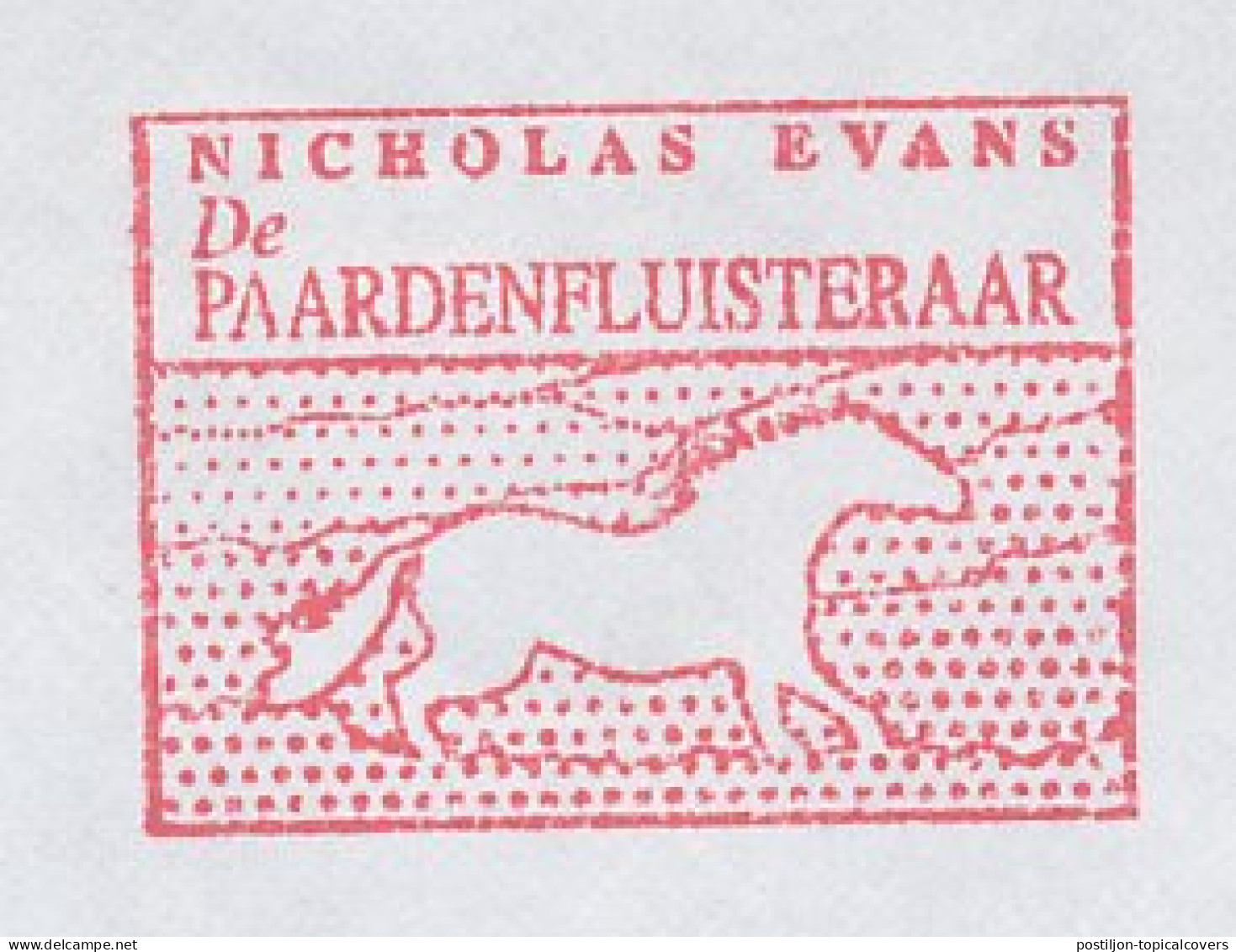 Meter Cover Netherlands 1999 Nicholas Evans - Writer - Book / Movie The Horse Whisperer  - Unclassified