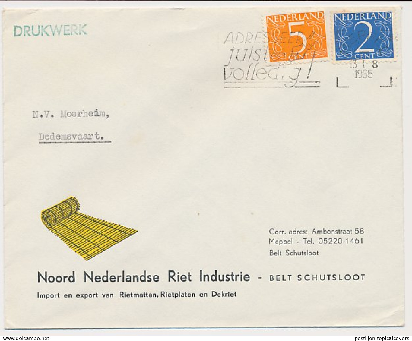 Firma Envelop Belt Schutsloot 1965 - Riet Industrie - Non Classés