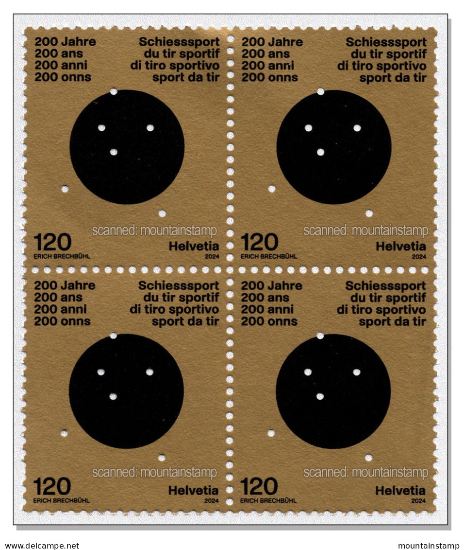 Switzerland 2024 (2/24) 200 Jahre Schiesssportverband - Sport - Shooting Target - Cible - Bersaglio - Schiessen  MNH ** - Unused Stamps