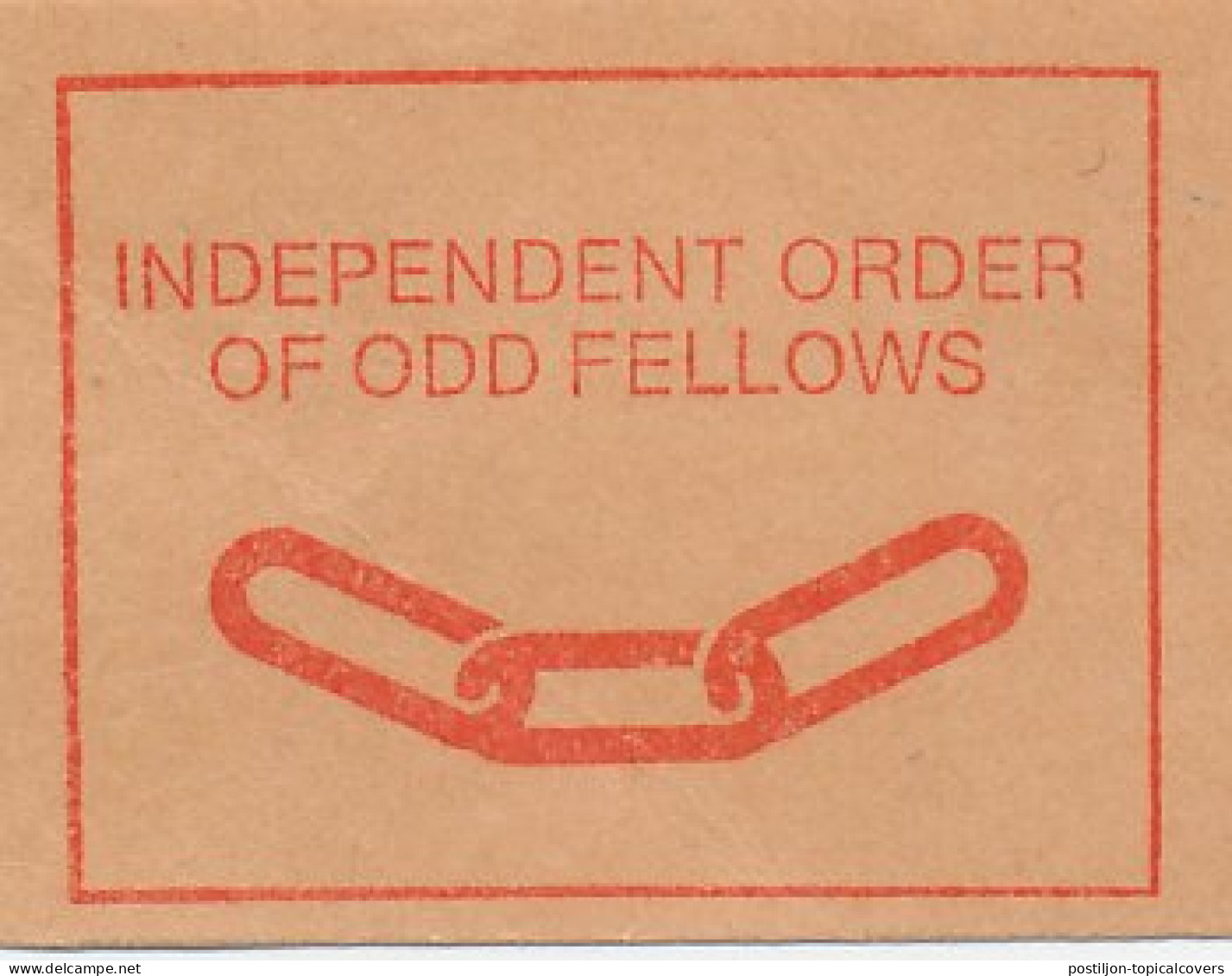 Meter Cut Netherlands 1990 Independent Order Of Odd Fellows - Freemasonry