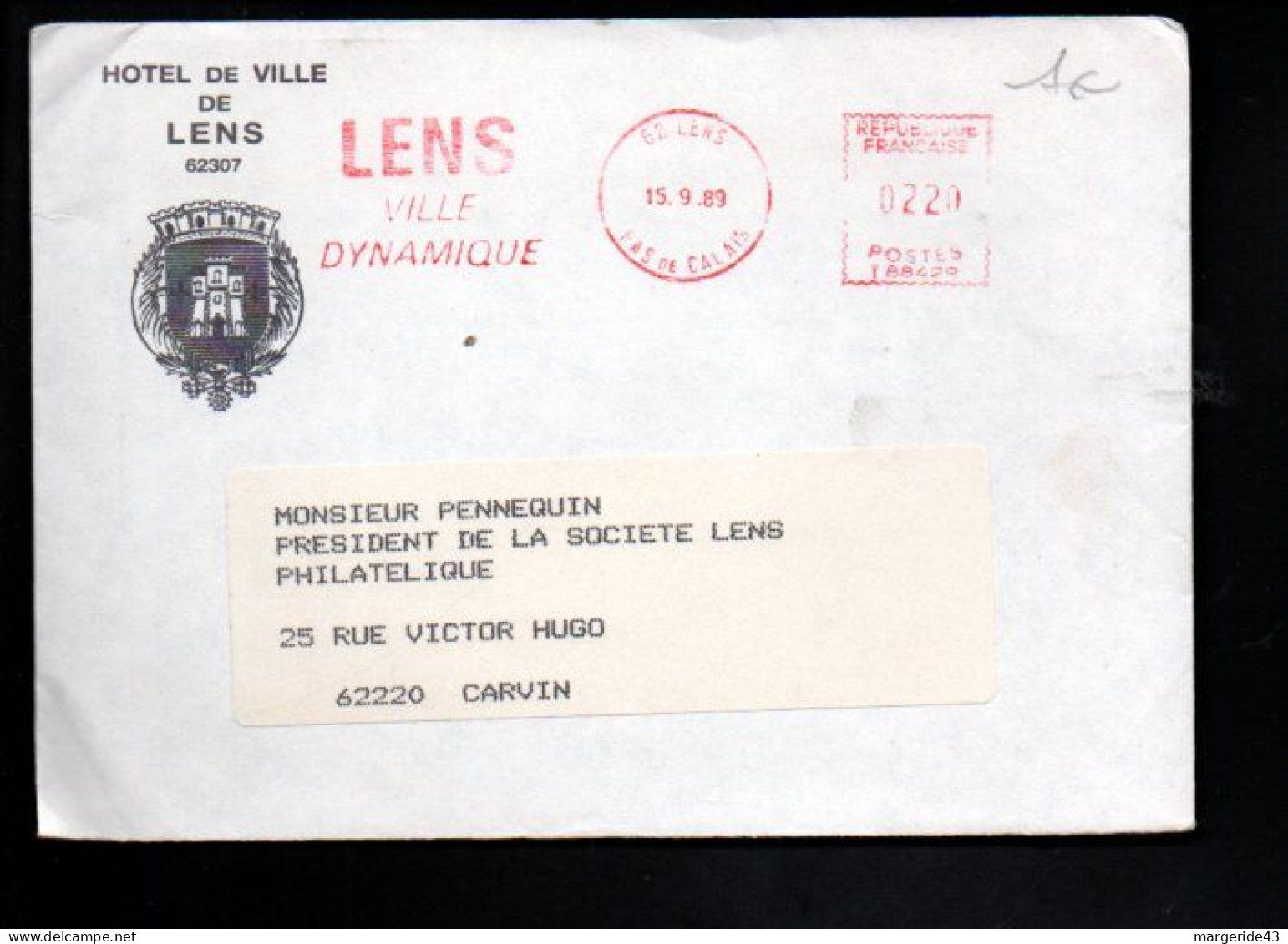 EMA DE LA MARIE DE LENS 1989 - Freistempel