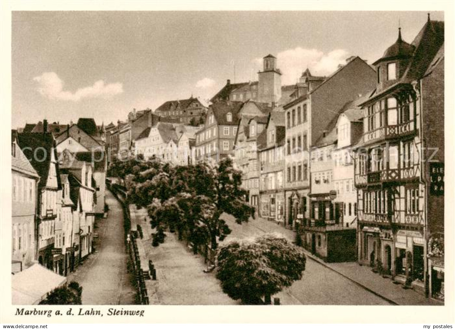 73852695 Marburg Lahn Steinweg Kupfertiefdruck Marburg Lahn - Marburg