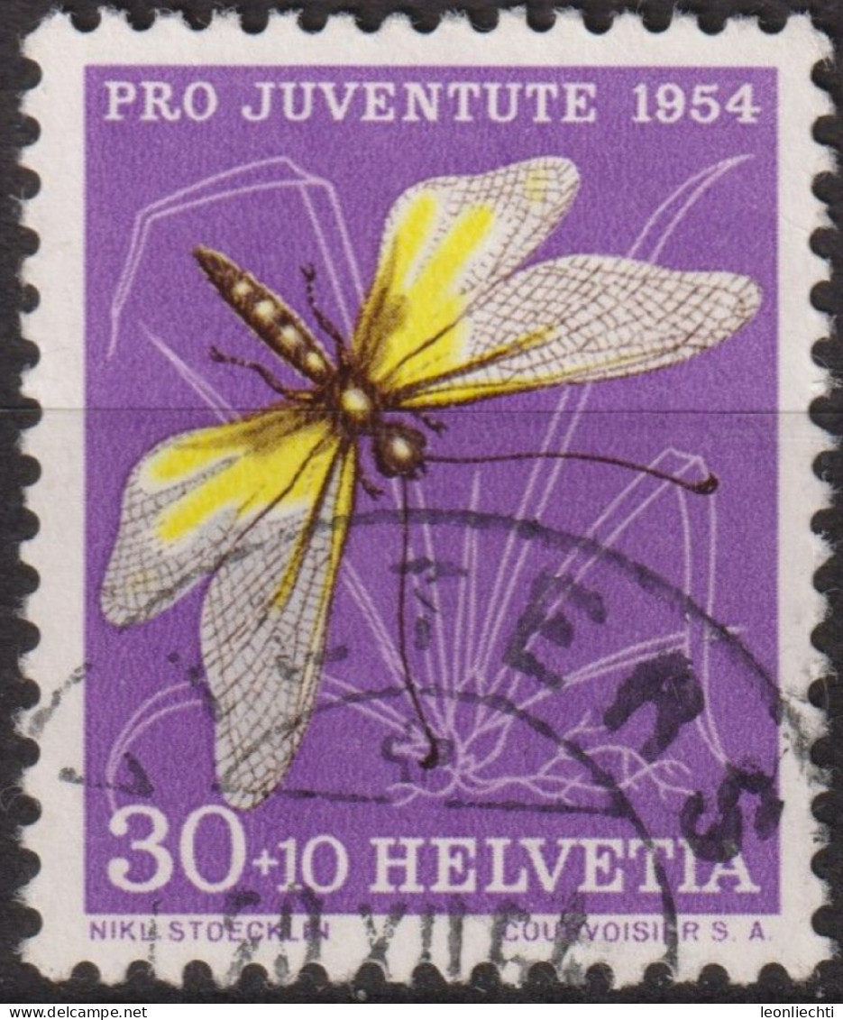 1954 Schweiz Pro Juventute ° Zum:CH J156,Yt:CH 556, Mi:CH 605, Schmewetterlingshaft, Insekten - Used Stamps