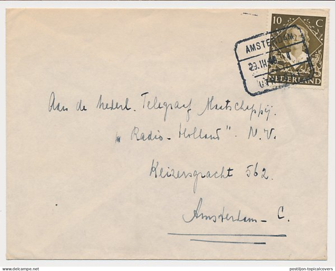 Treinblokstempel : Amsterdam - Utrecht I 1949 - Non Classés