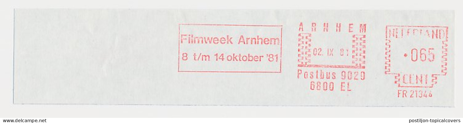 Meter Cut Netherlands 1981 Film Week - Film Festival - Cinéma
