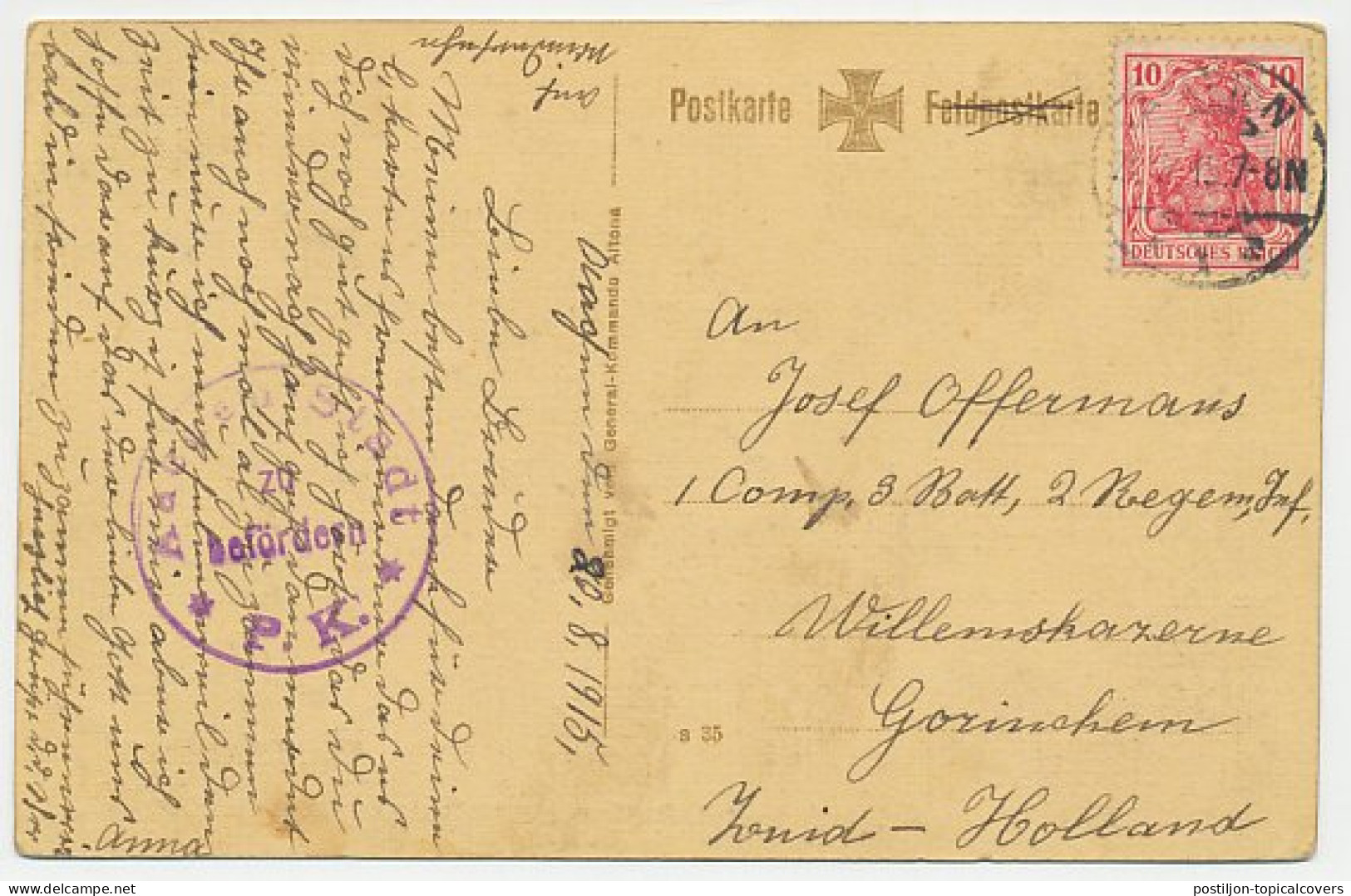 Picture Postcard Germany 1914 Card Submarine U9 - British Cruisers Cressy - Hogue - Aboukir  - WW1 (I Guerra Mundial)