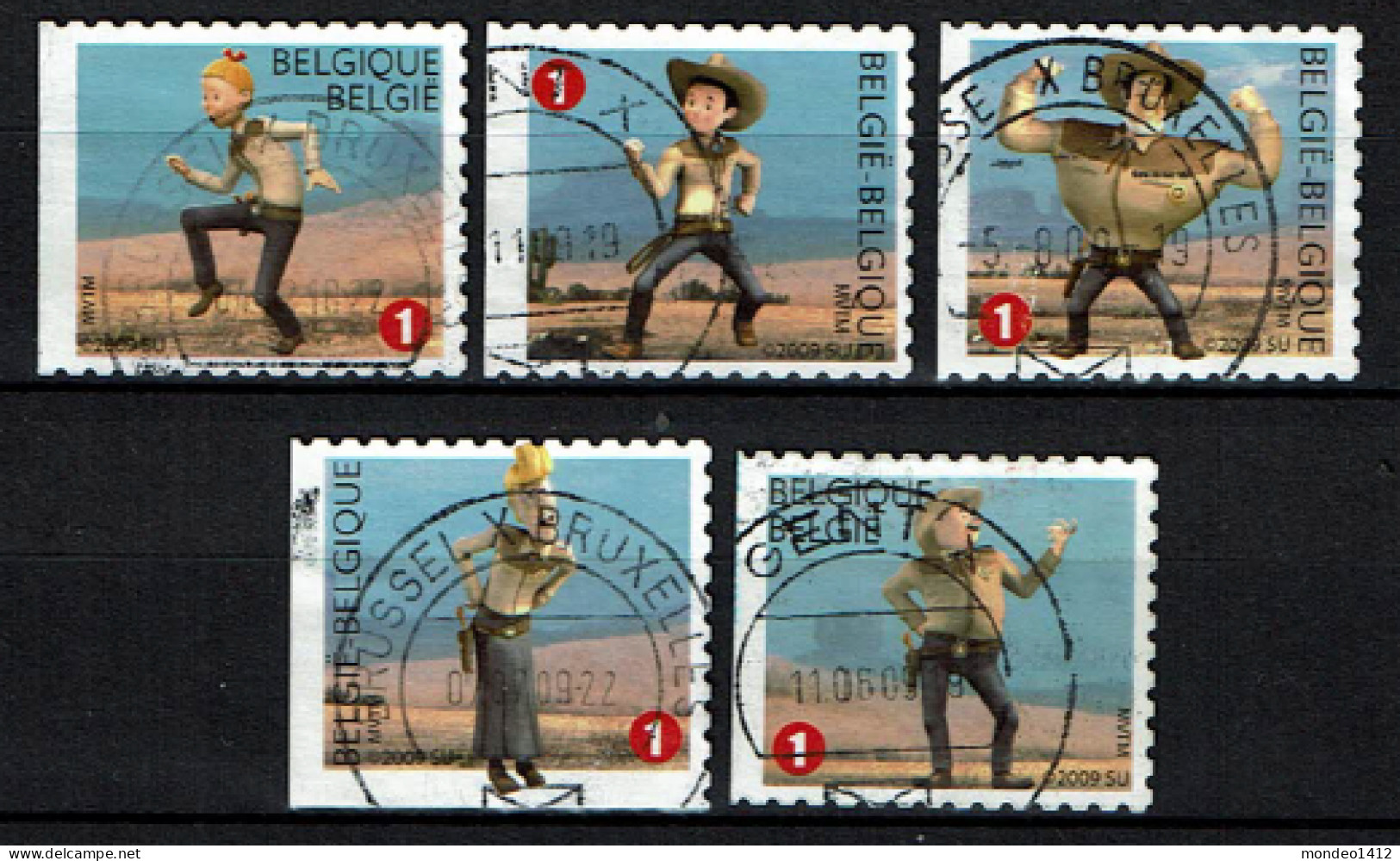 België OBP 3888/92 - 5 Zegels Uit Boekje B101 - Suske En Wiske, Bande Dessinée Bob Et Bobette - Used Stamps