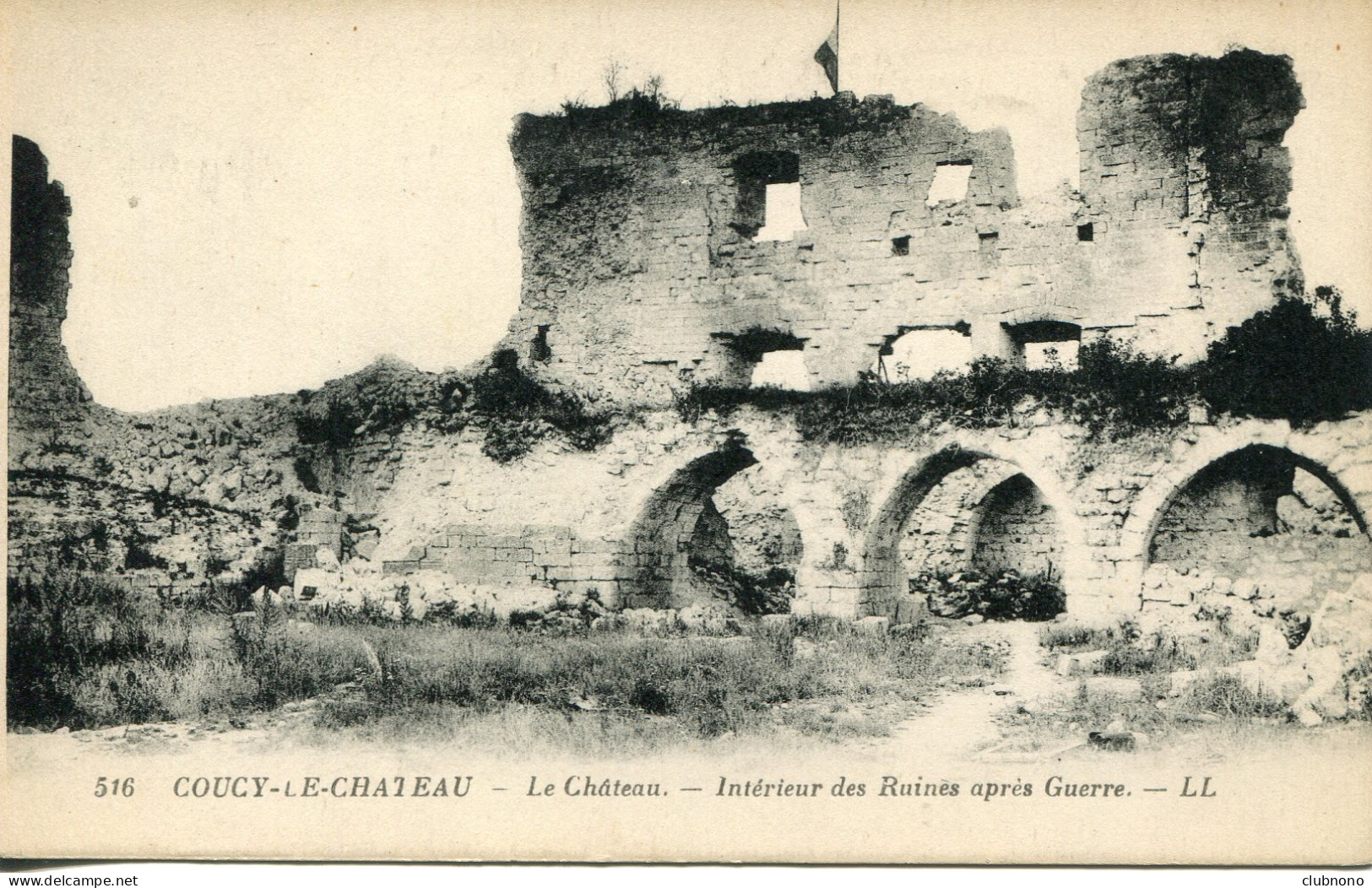 CPA - COUCY LE CHATEAU - RUINES GRANDE GUERRE - LE CHATEAU - Autres & Non Classés