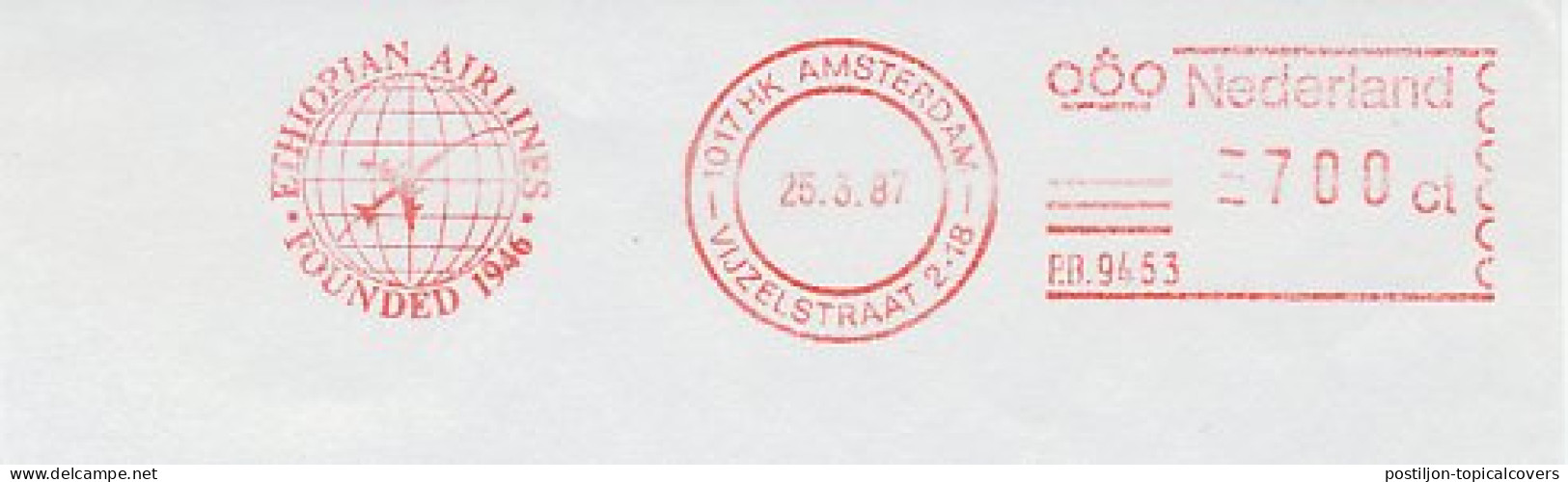 Meter Cut Netherlands 1987 Ethiopian Airlines - Aerei