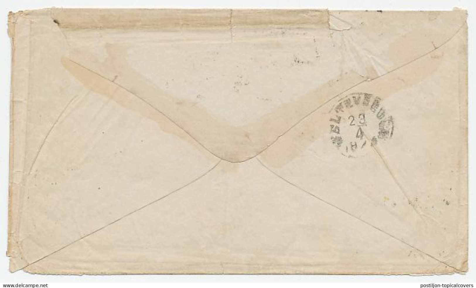 Utrecht - Ned. Indie 1875 - Via Brindisi Britsche Pakketb. - Cartas & Documentos