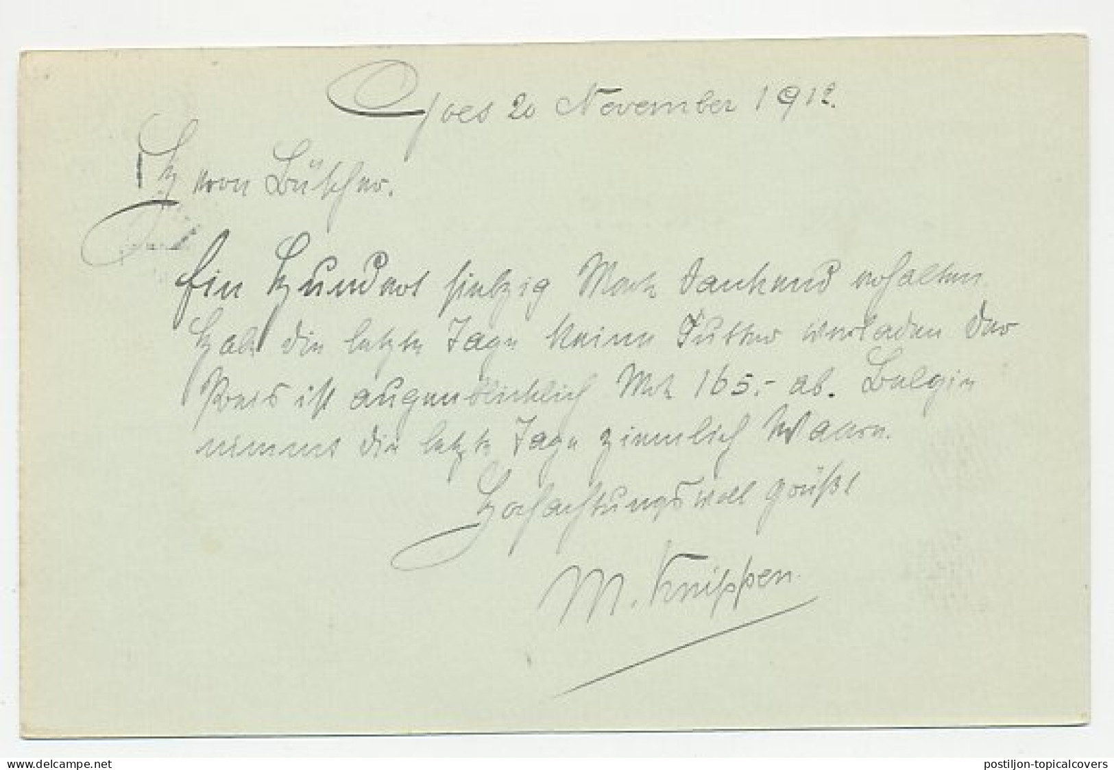 Firma Briefkaart Goes 1912 - Aardappelhandel - Non Classés