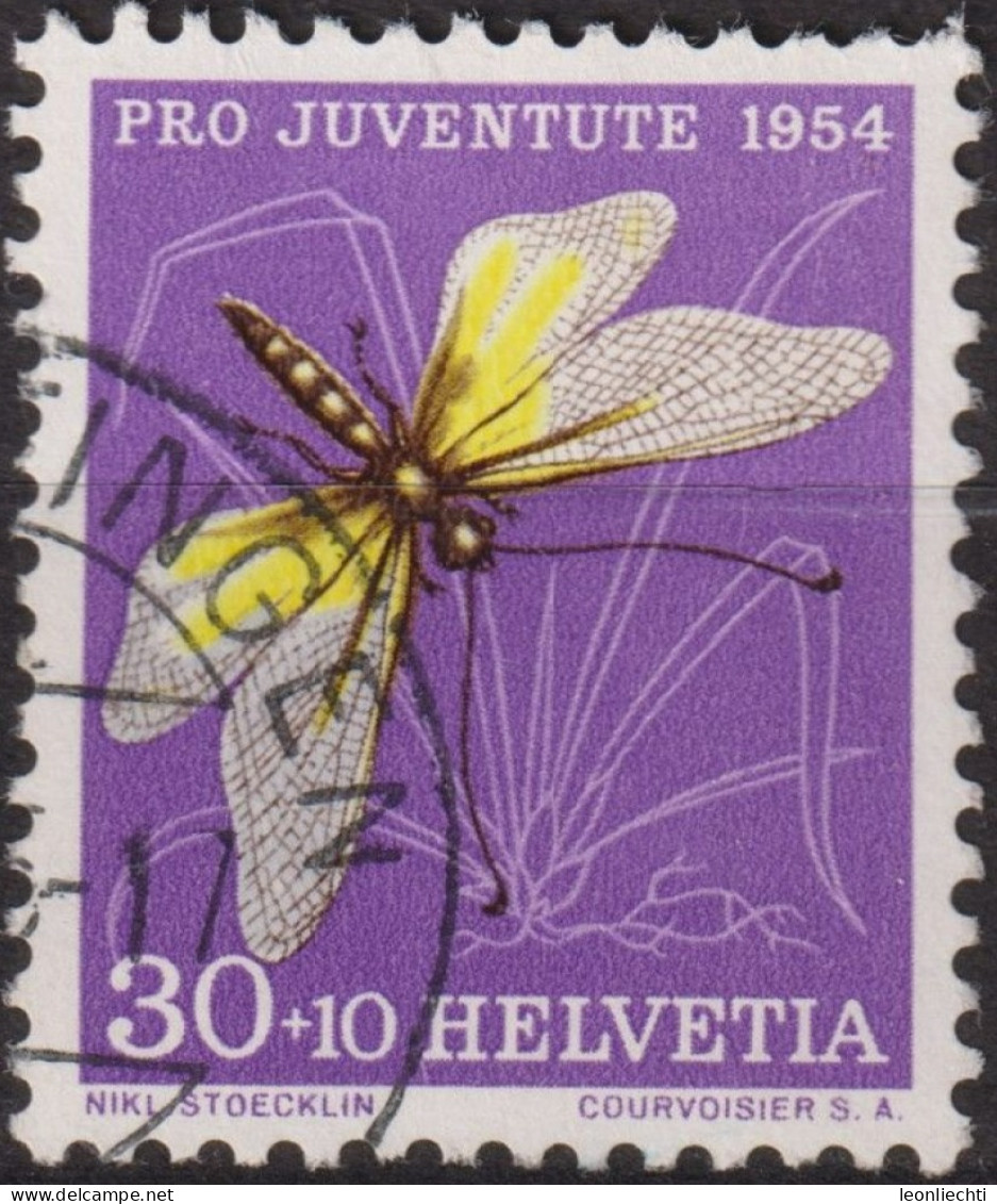 1954 Schweiz Pro Juventute ° Zum:CH J156,Yt:CH 556, Mi:CH 605, Schmewetterlingshaft, Insekten - Used Stamps