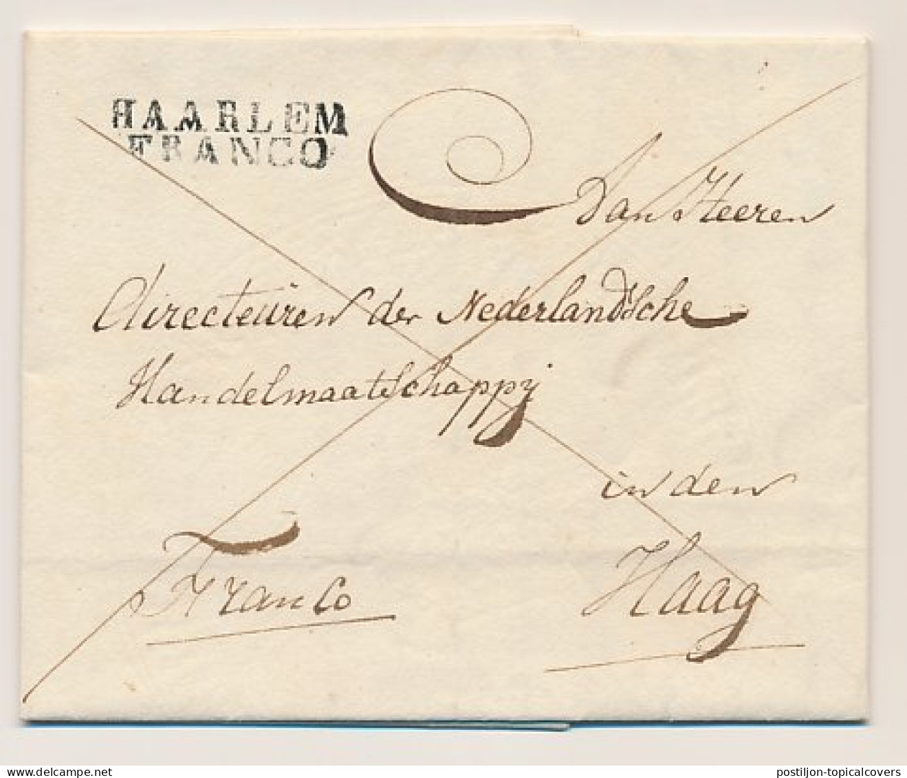 HAARLEM FRANCO - S Gravenhage 1828 - ...-1852 Prephilately