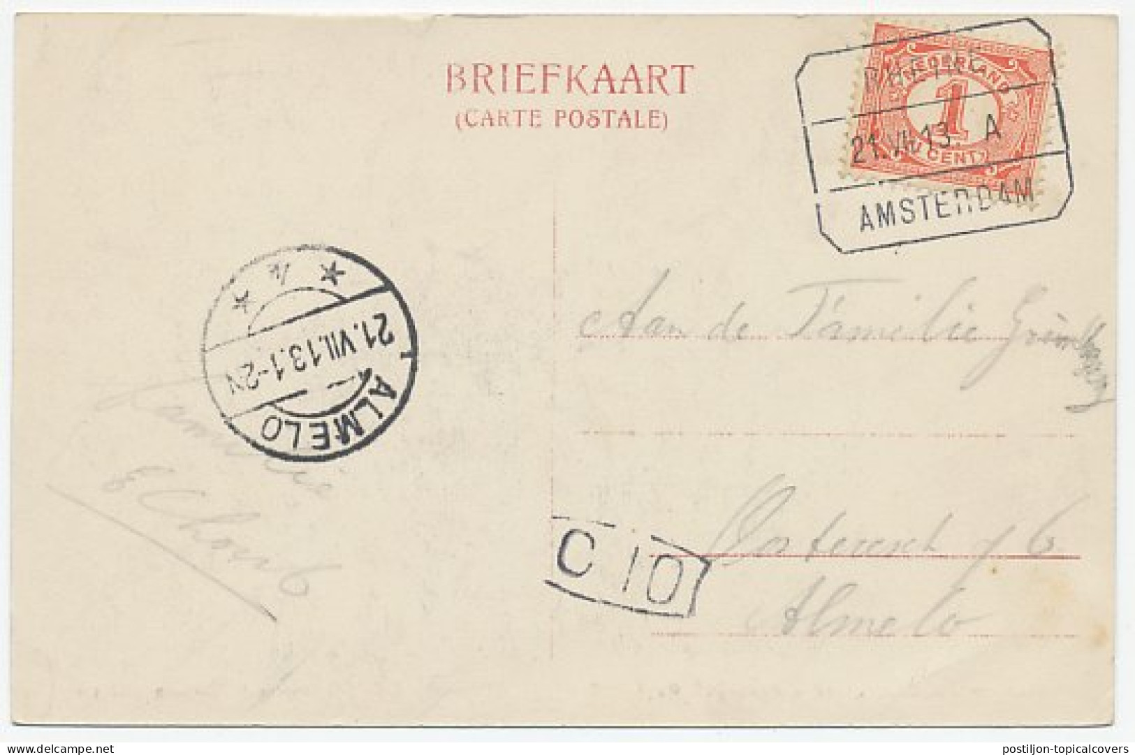 Treinblokstempel : Rheine - Amsterdam A 1913 - Unclassified