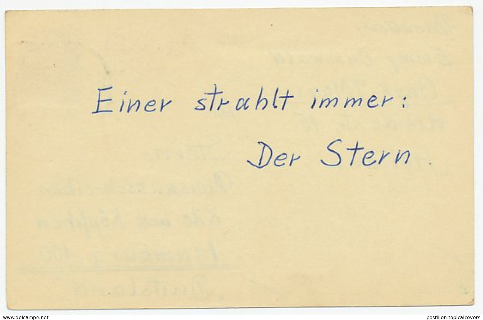 Briefkaart G. 317 / Bijfrankering Cuijk - Duitsland 1959 - Postal Stationery