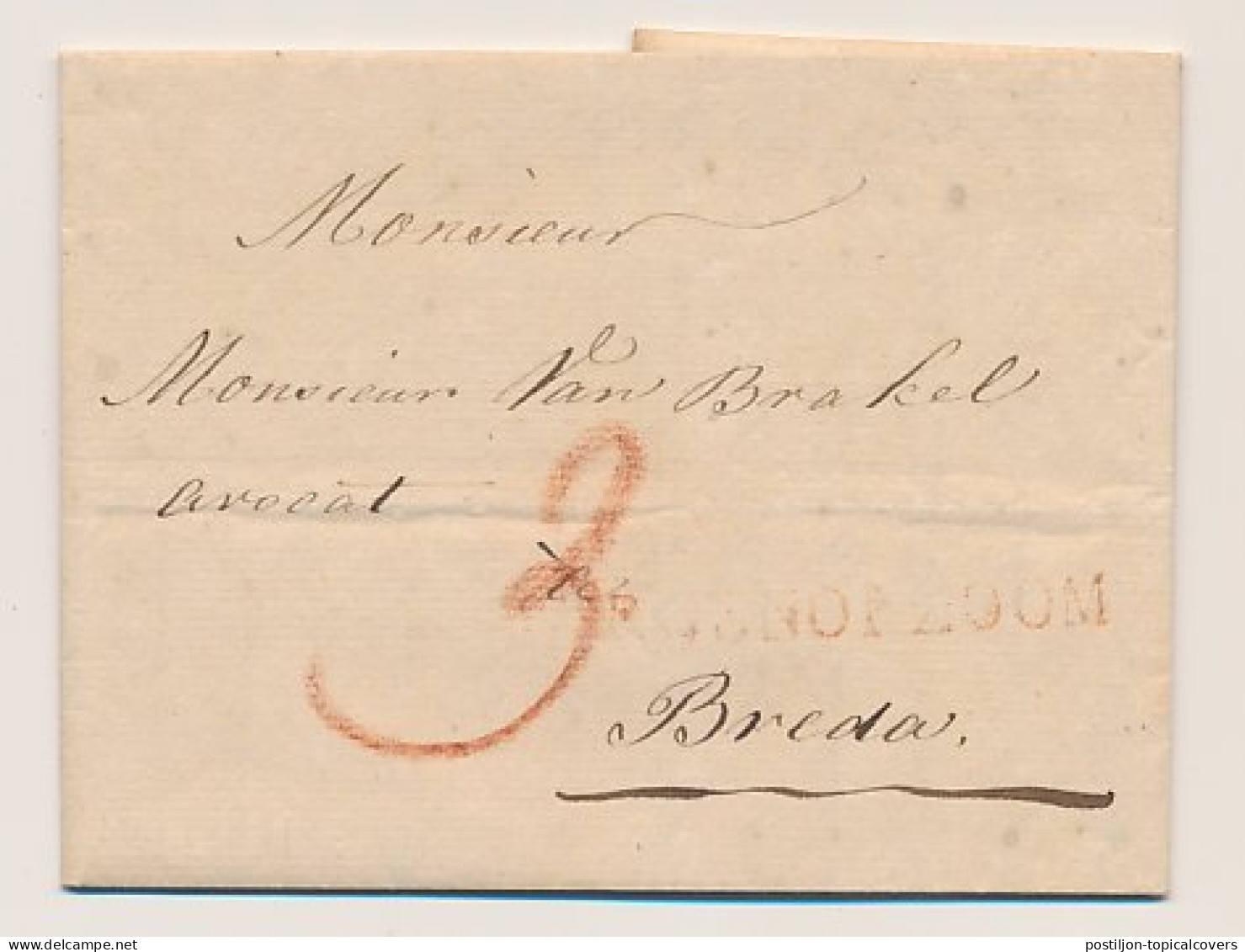 BERGEN OP ZOOM - Breda 1811 - Lakzegel - ...-1852 Préphilatélie