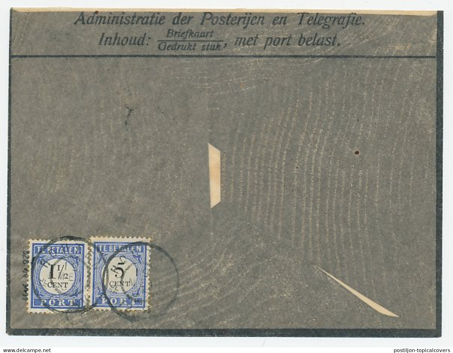 Em. Port 1894 Dienst Envelop Houten - Zonder Classificatie