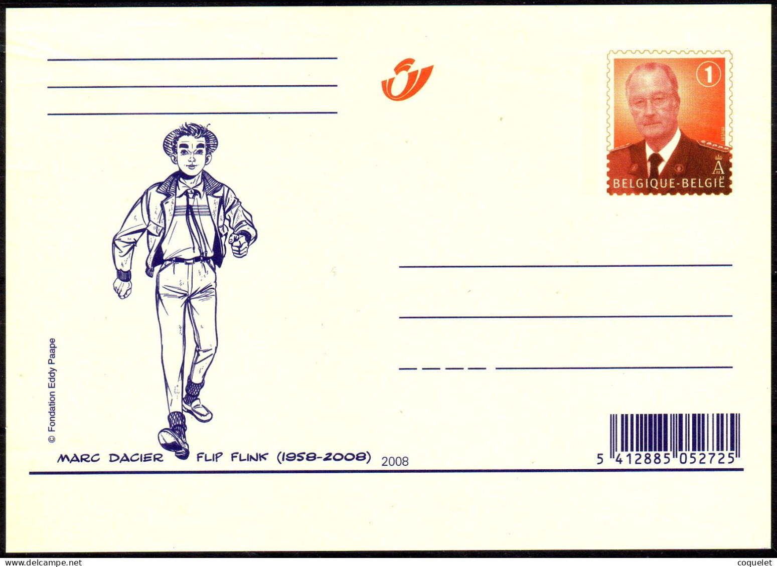 Belgique -entiers Postaux -cartes Illustrées N°106/2 #  MARC DACIER(1958-2008) #(avec 1 Pour Indiquer L'échelle Du Port) - Bandes Dessinées