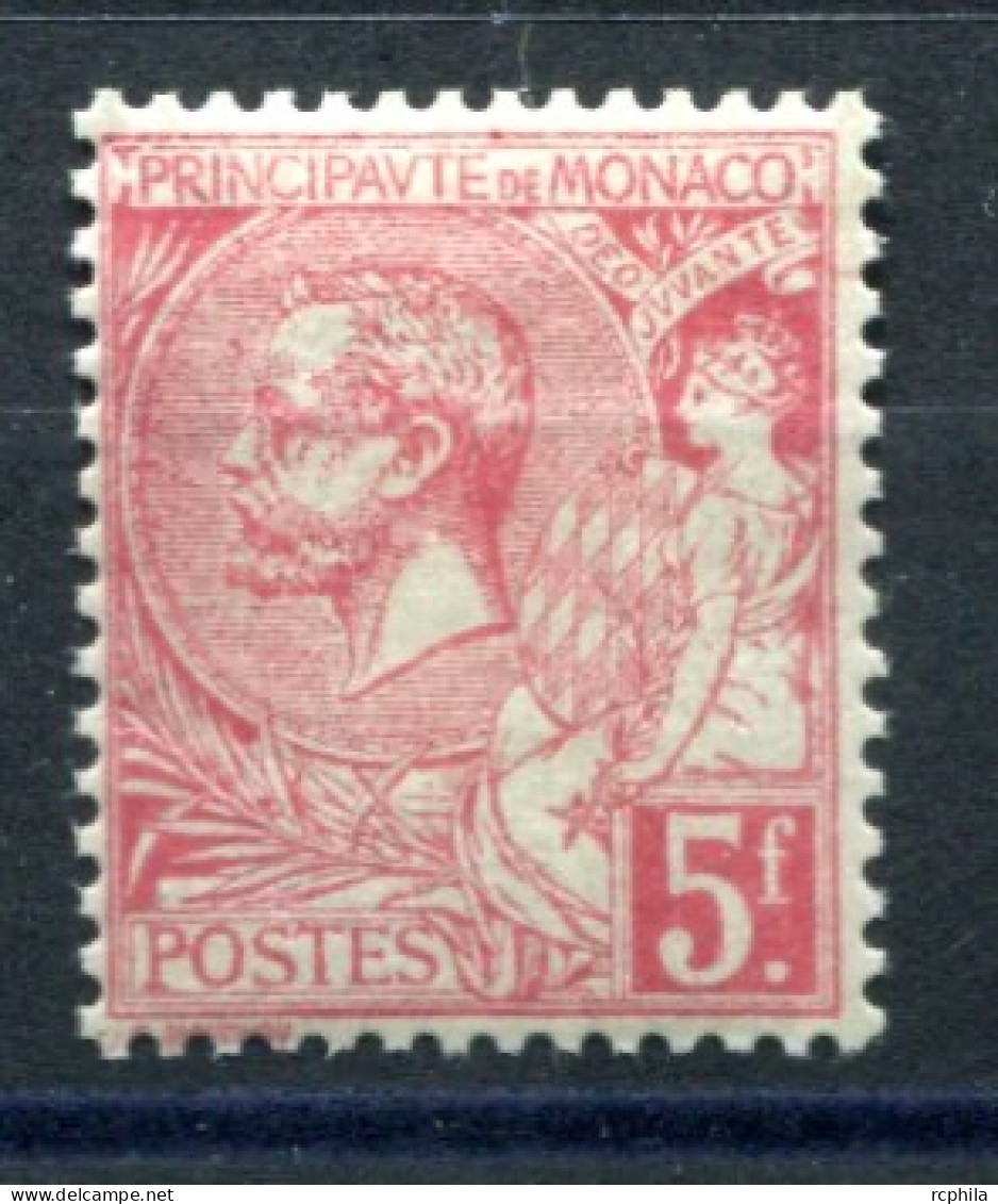 RC 27564 MONACO COTE 120€ N° 21 - 5F ROSE VIF SUR VERDATRE PRINCE ALBERT NEUF * MH TRÈS FRAIS - Ungebraucht