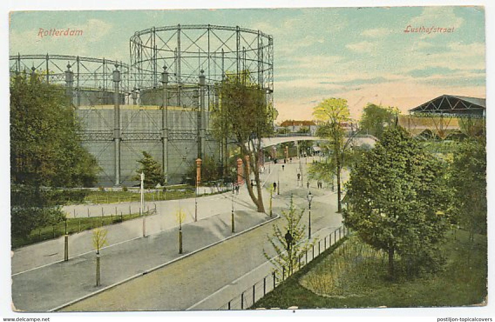 Prentbriefkaart Rotterdam - Gasfabriek 1911 - Autres & Non Classés