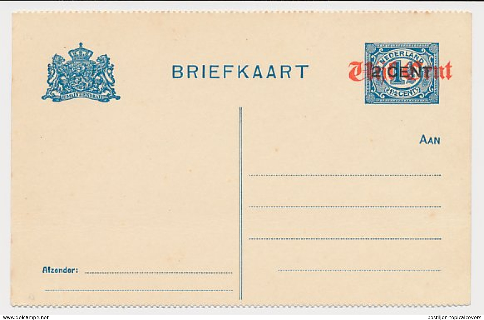 Briefkaart G. 118 B I - Postal Stationery
