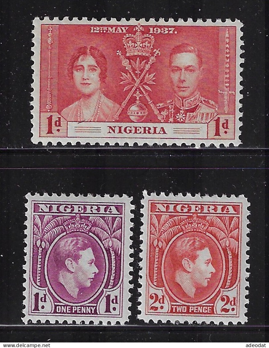 NIGERIA  1937,1944  SCOTT#50,65,66   MH - Nigeria (...-1960)