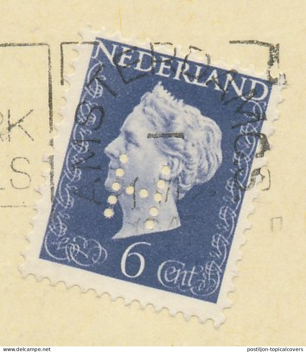 Perfin Verhoeven 243 - H - Amsterdam 1949 - Non Classés