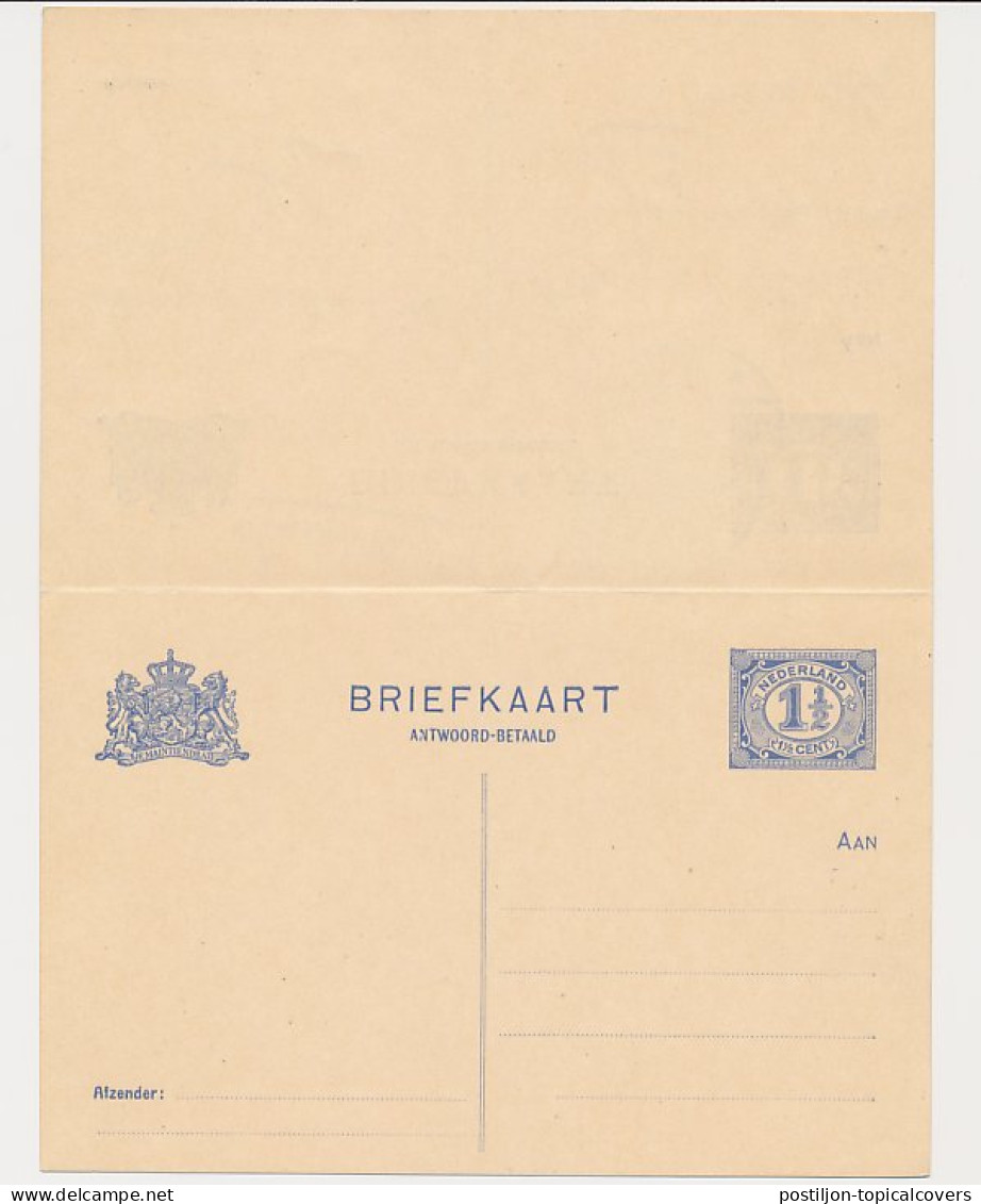 Briefkaart G. 79 I / Bijfrankering Groningen - Duitsland 1909 - Material Postal