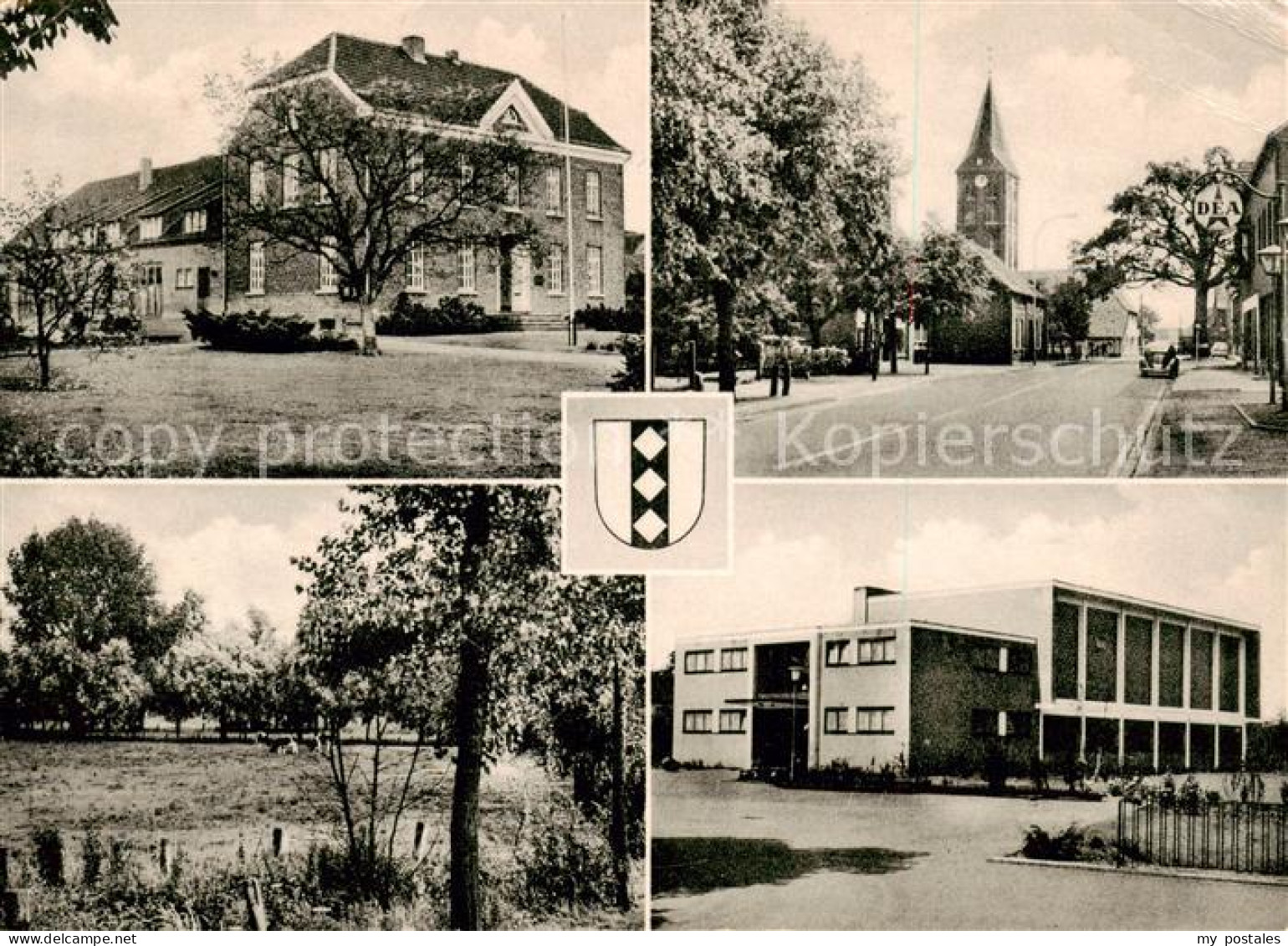 73852574 Borth Niederrhein Teilansichten Kirche Schule Borth Niederrhein - Rheinsberg